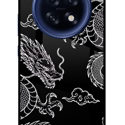 Twin Dragons Oppo F31 Pro Plus 5G Glass Case Back Cover by Casekaro