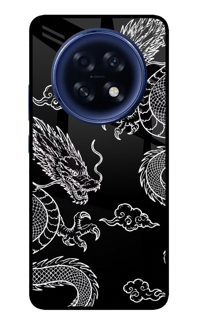 Twin Dragons Oppo F31 Pro Plus 5G Glass Case Back Cover by Casekaro