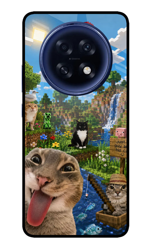 Minecraft Cat Chaos Oppo F31 Pro Plus 5G Glass Case