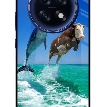 Dolphin vs Cow Oppo F31 Pro Plus 5G Glass Case
