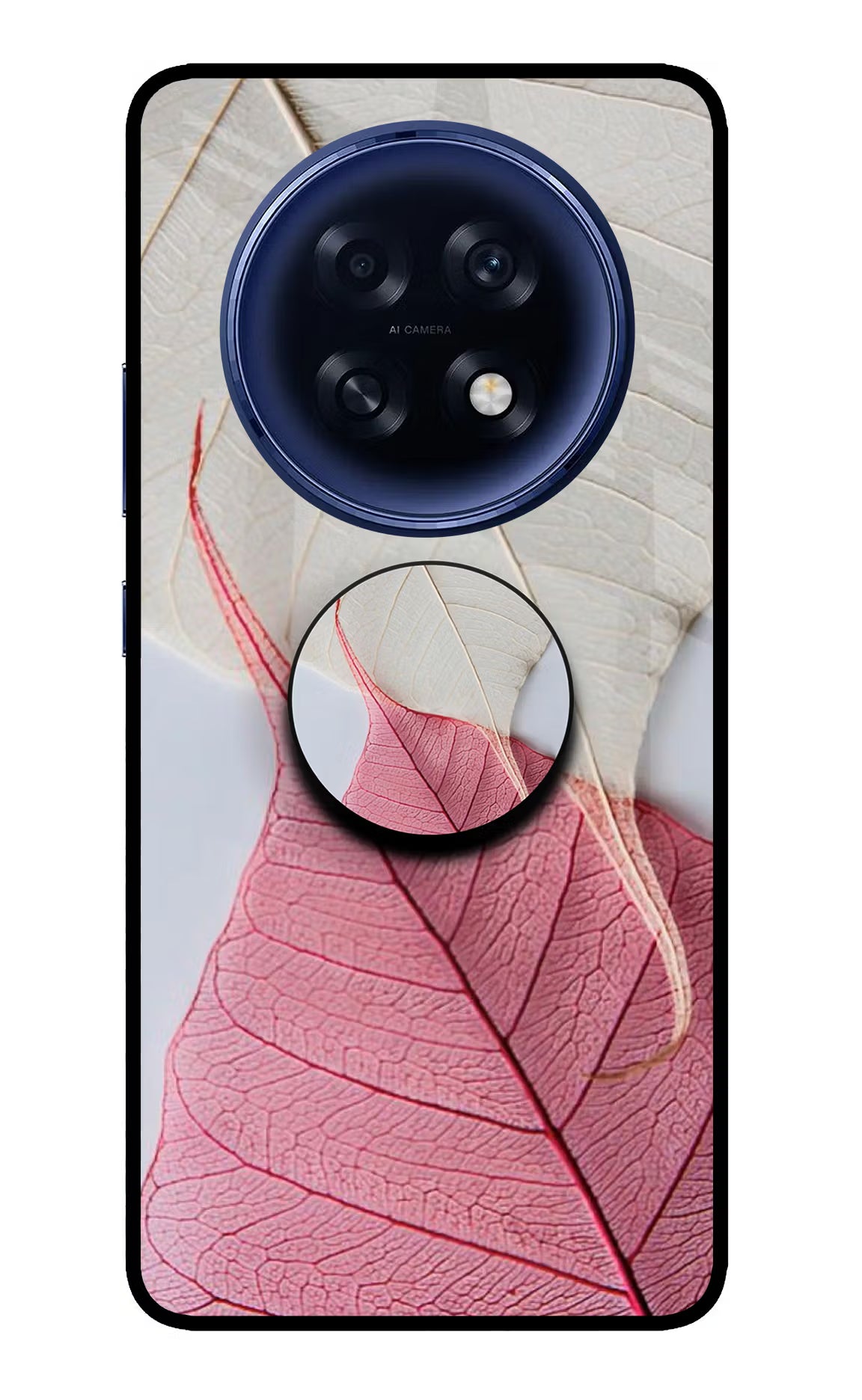 White Pink Leaf Oppo F31 Pro Plus 5G Pop Case by Casekaro