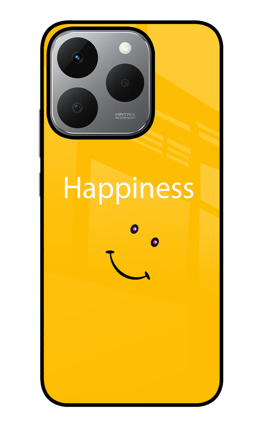 Happiness With Smiley Realme 15T 5G Back Cover, Glass case
