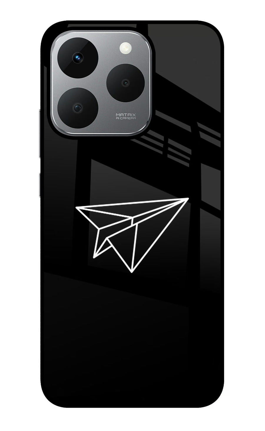 Paper Plane White Realme 15T 5G Back Cover, Glass case