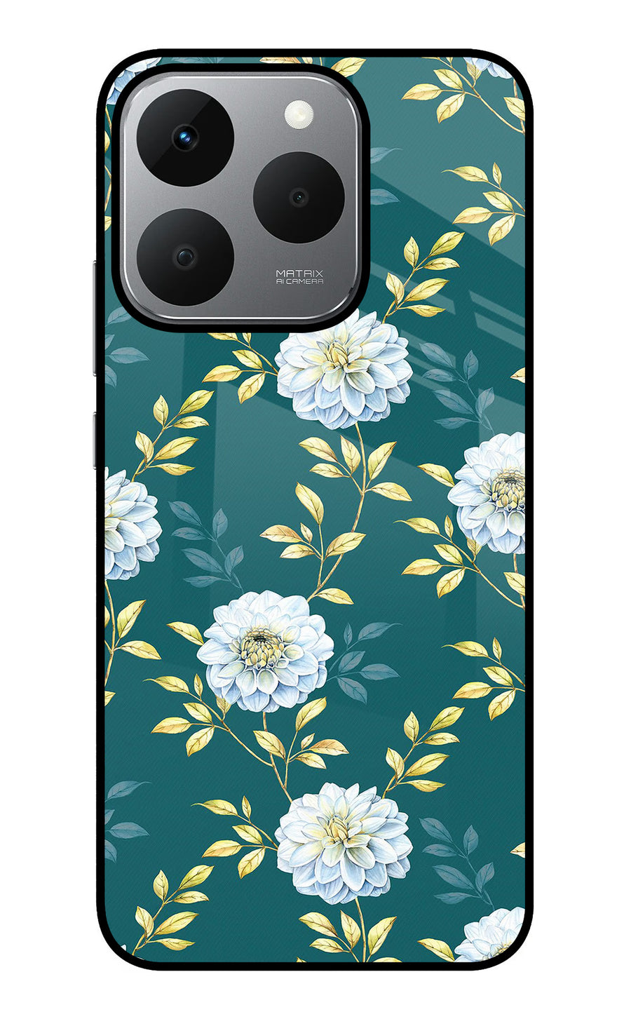 Flowers Realme 15T 5G Back Cover, Glass case