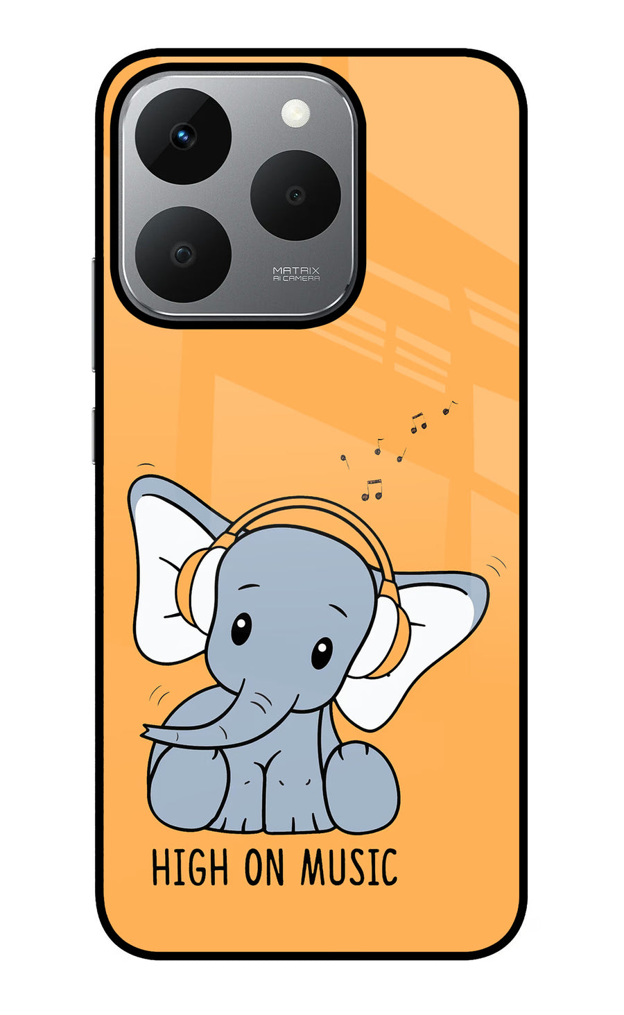 High On Music Realme 15T 5G Back Cover, Glass case