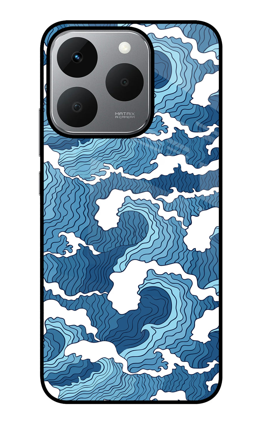 Blue Waves Realme 15T 5G Back Cover, Glass case