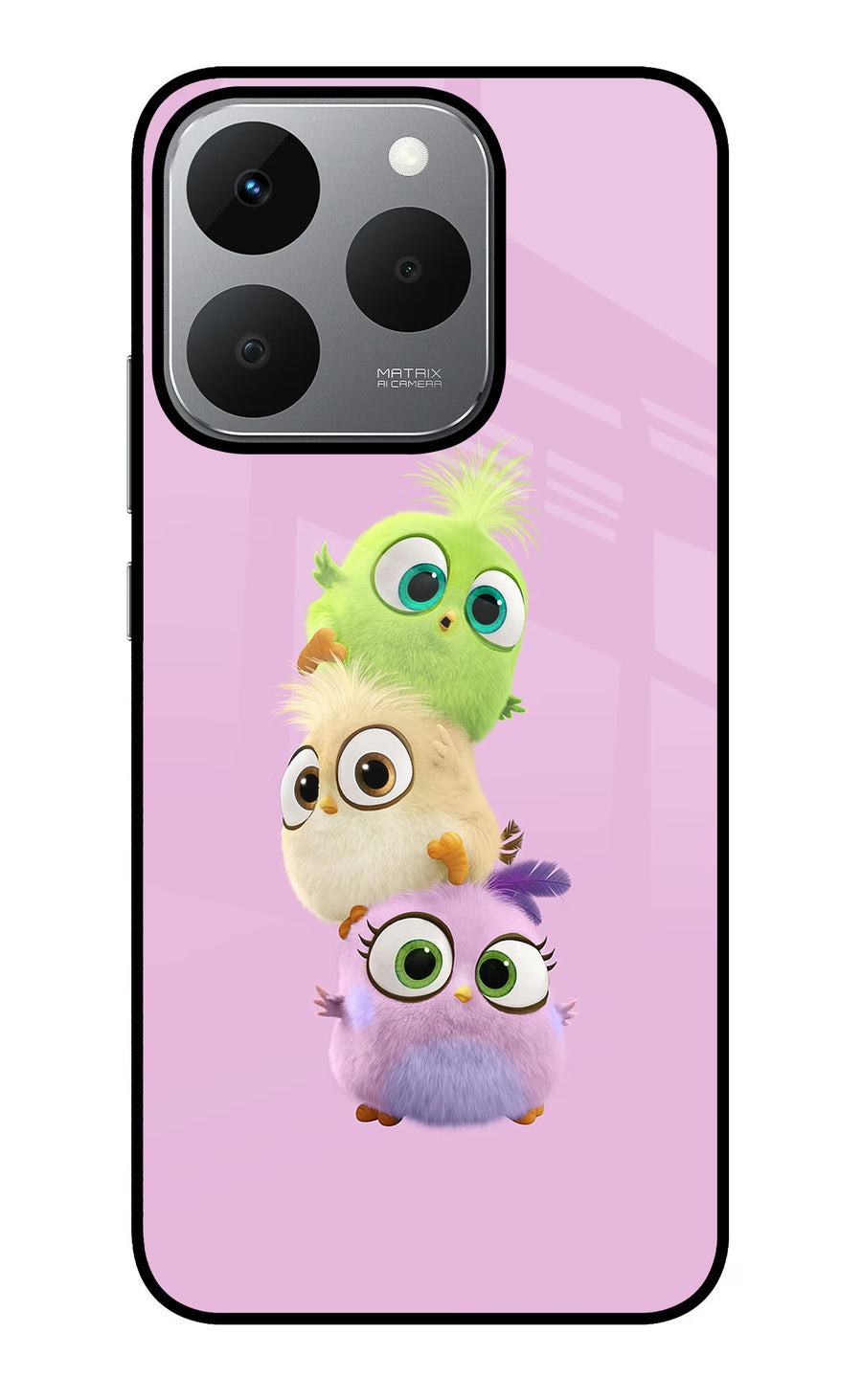 Cute Little Birds Realme 15T 5G Back Cover, Glass case
