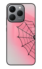 Pink Web Realme 15T 5G Glass Case Back Cover by Casekaro