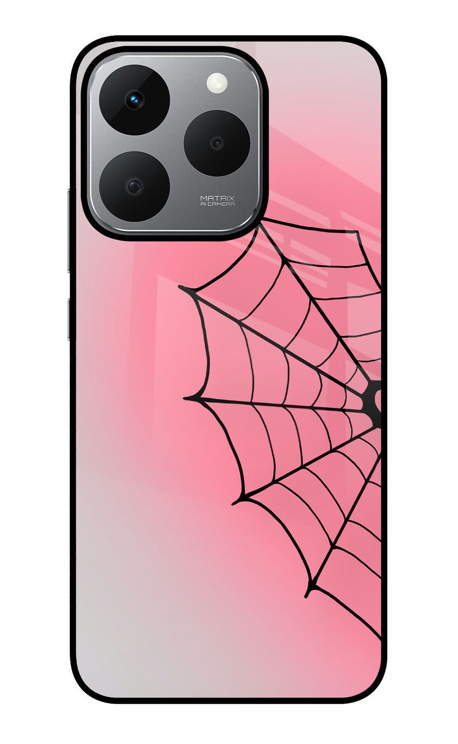 Pink Web Realme 15T 5G Back Cover, Glass case
