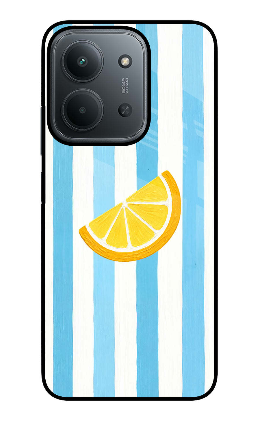 Summer Lemon Redmi 15C 5G Back Cover, Glass case