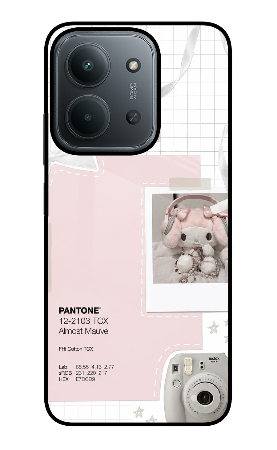 Pantone Asthetic Redmi 15C 5G Back Cover, Glass case