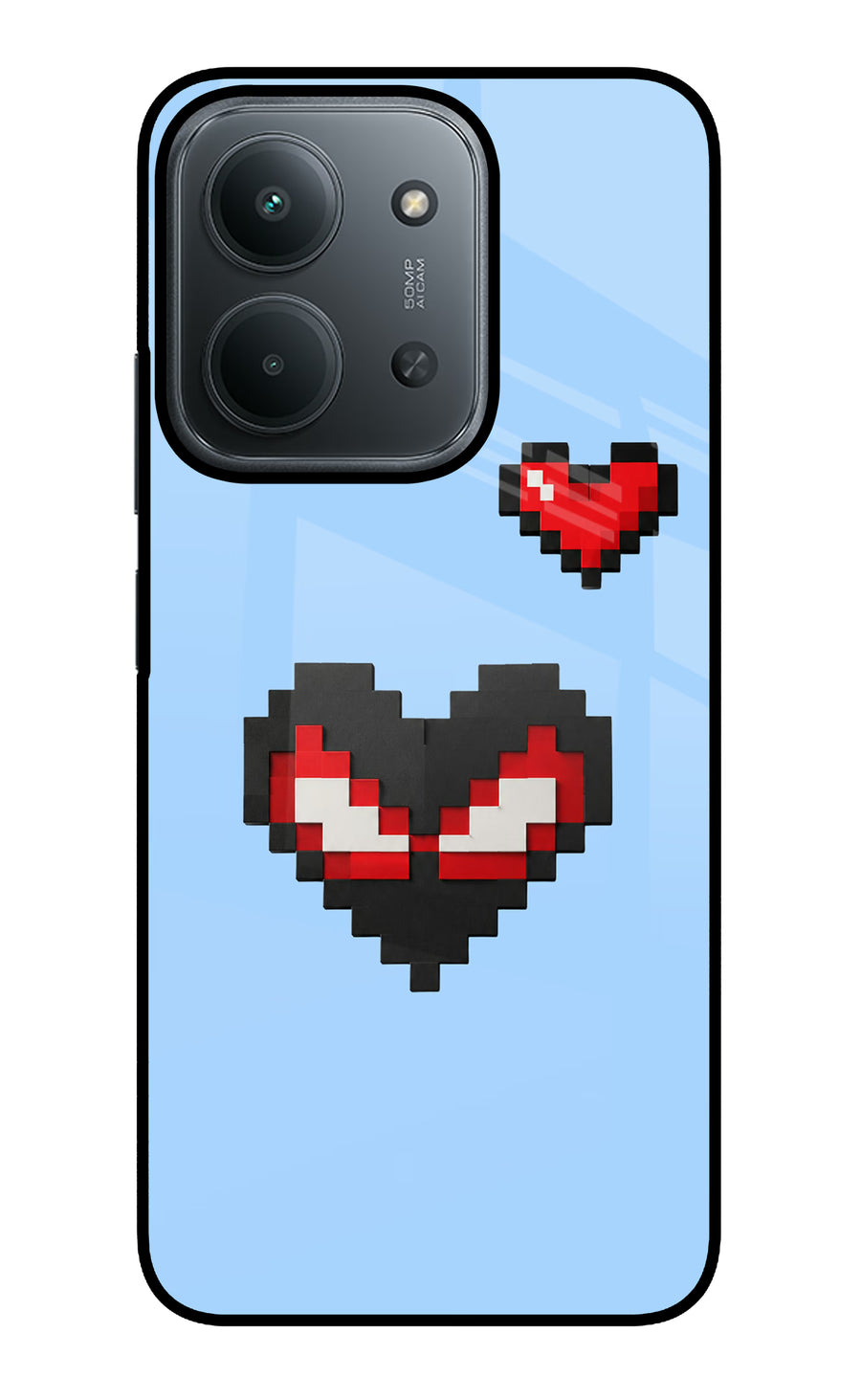 Peter Heart Redmi 15C 5G Back Cover, Glass case