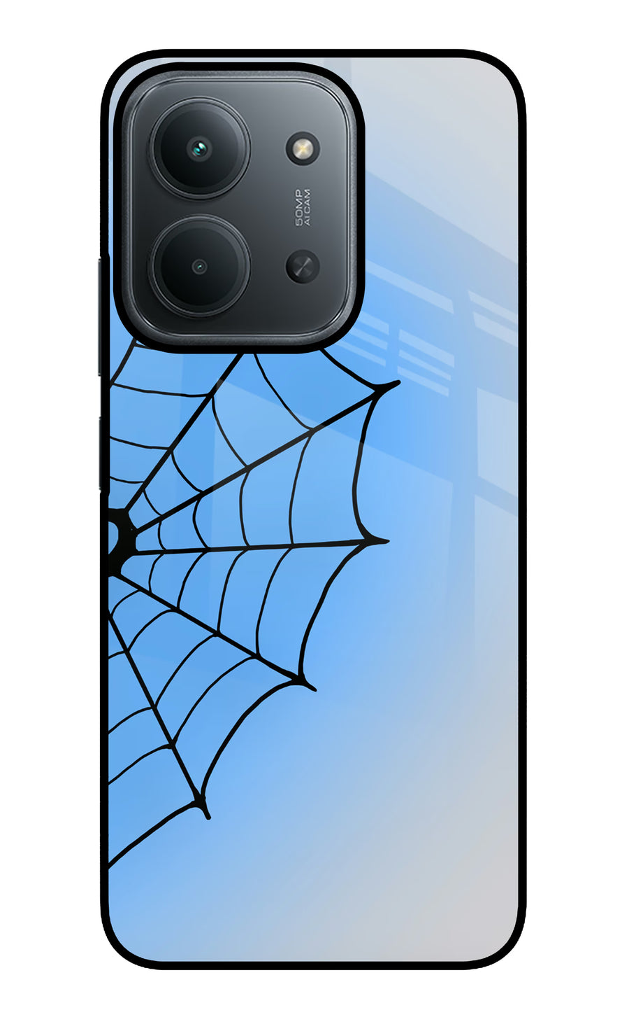 Blue Web Redmi 15C 5G Back Cover, Glass case