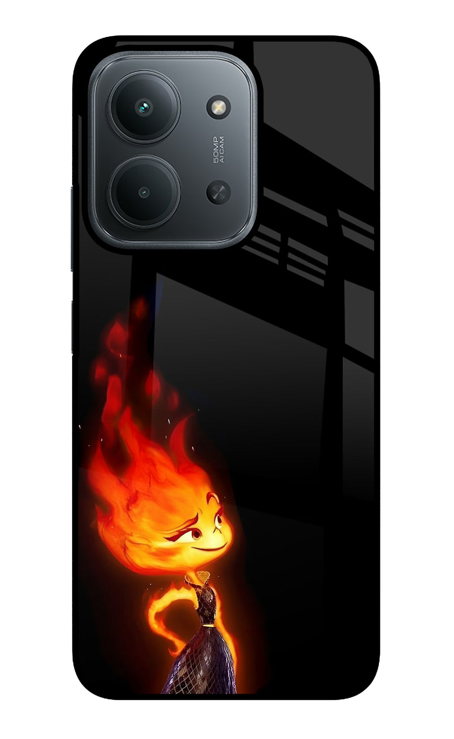 Ember Flame Redmi 15C 5G Back Cover, Glass case