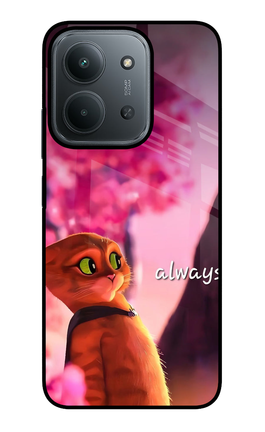 Always Cat Redmi 15C 5G Back Cover, Glass case
