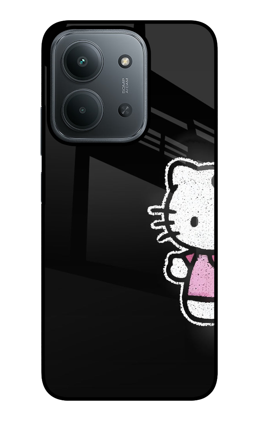 Kitty Charm Redmi 15C 5G Back Cover, Glass case
