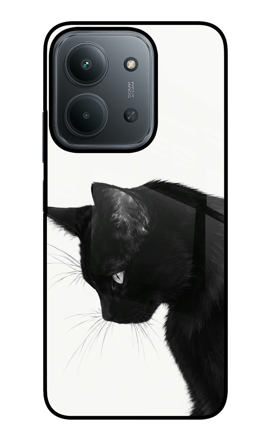 Shadow Gaze Redmi 15C 5G Back Cover, Glass case