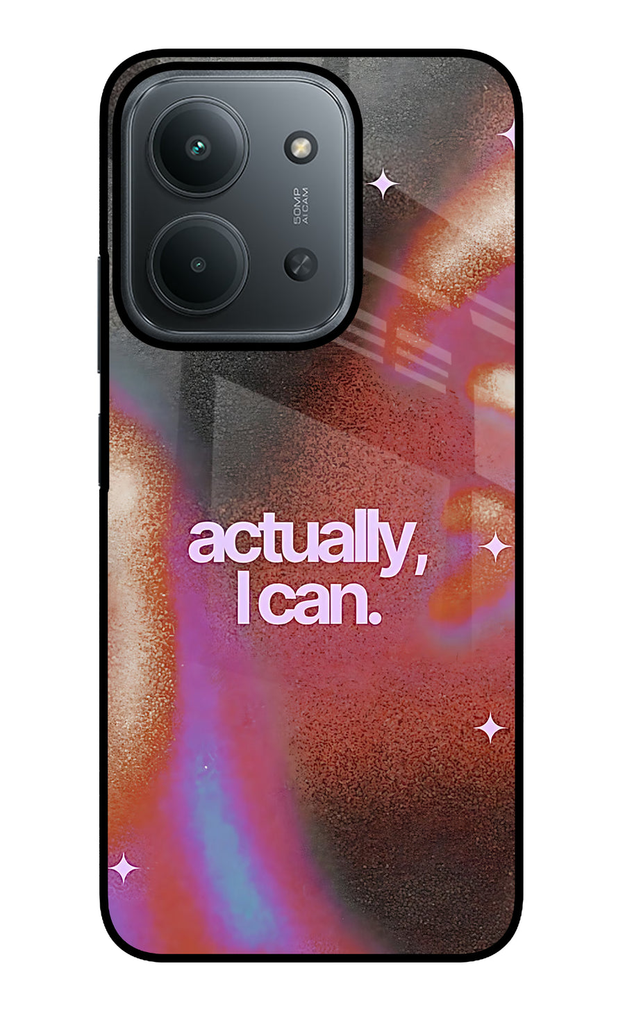 Pink Aura Redmi 15C 5G Back Cover, Glass case