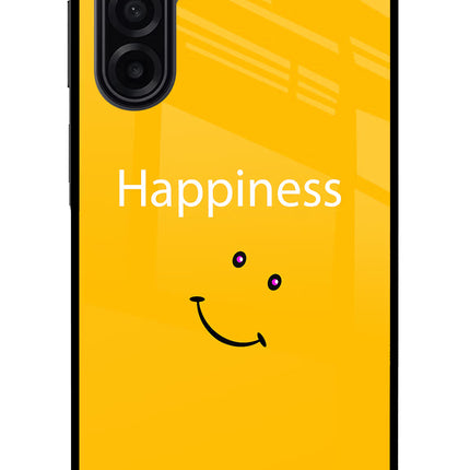 Happiness With Smiley Samsung A17 5G Glass Case Back Cover by Casekaro