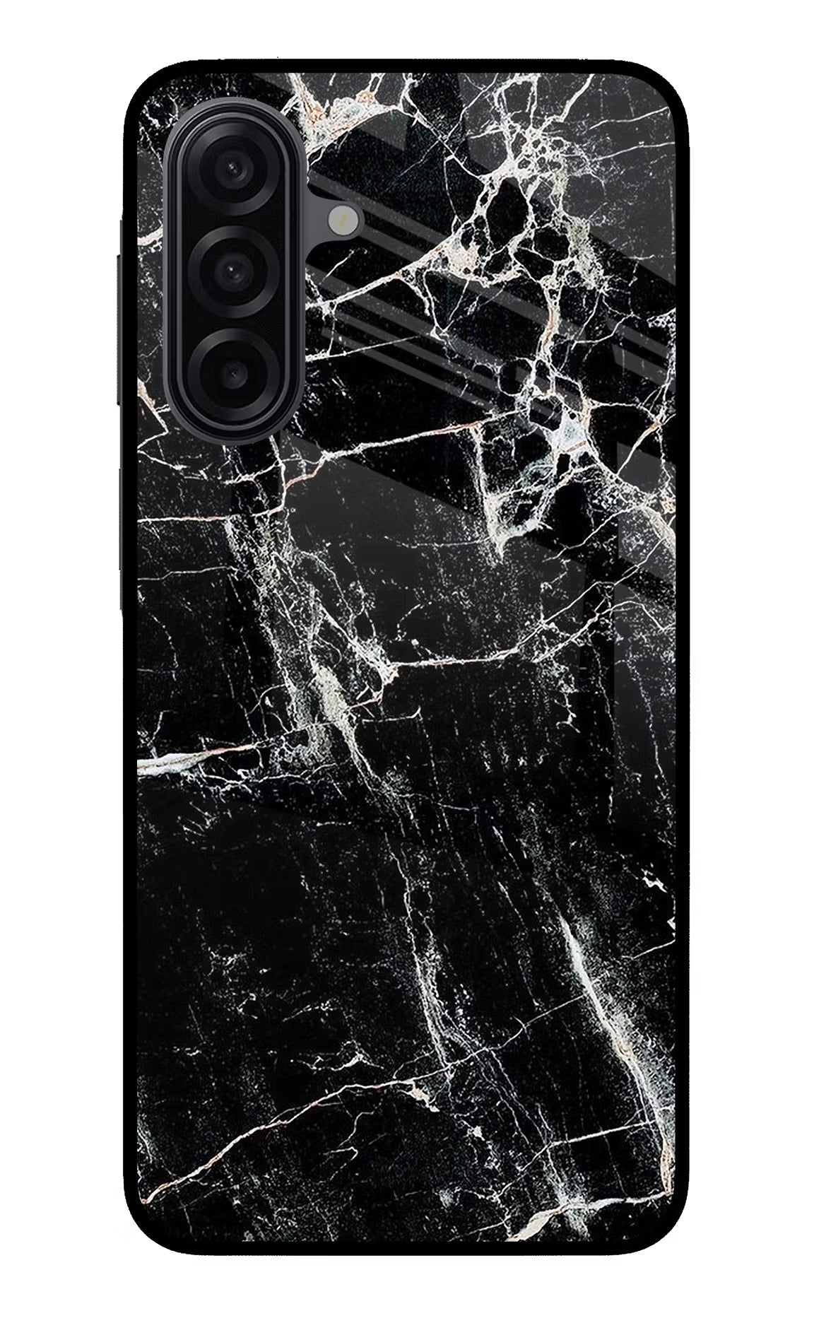 Black Marble Texture Samsung A17 5G Glass Case
