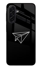 Paper Plane White Samsung A17 5G Glass Case