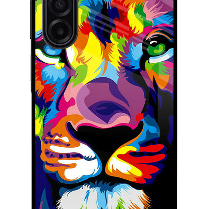Lion Samsung A17 5G Glass Case Back Cover by Casekaro