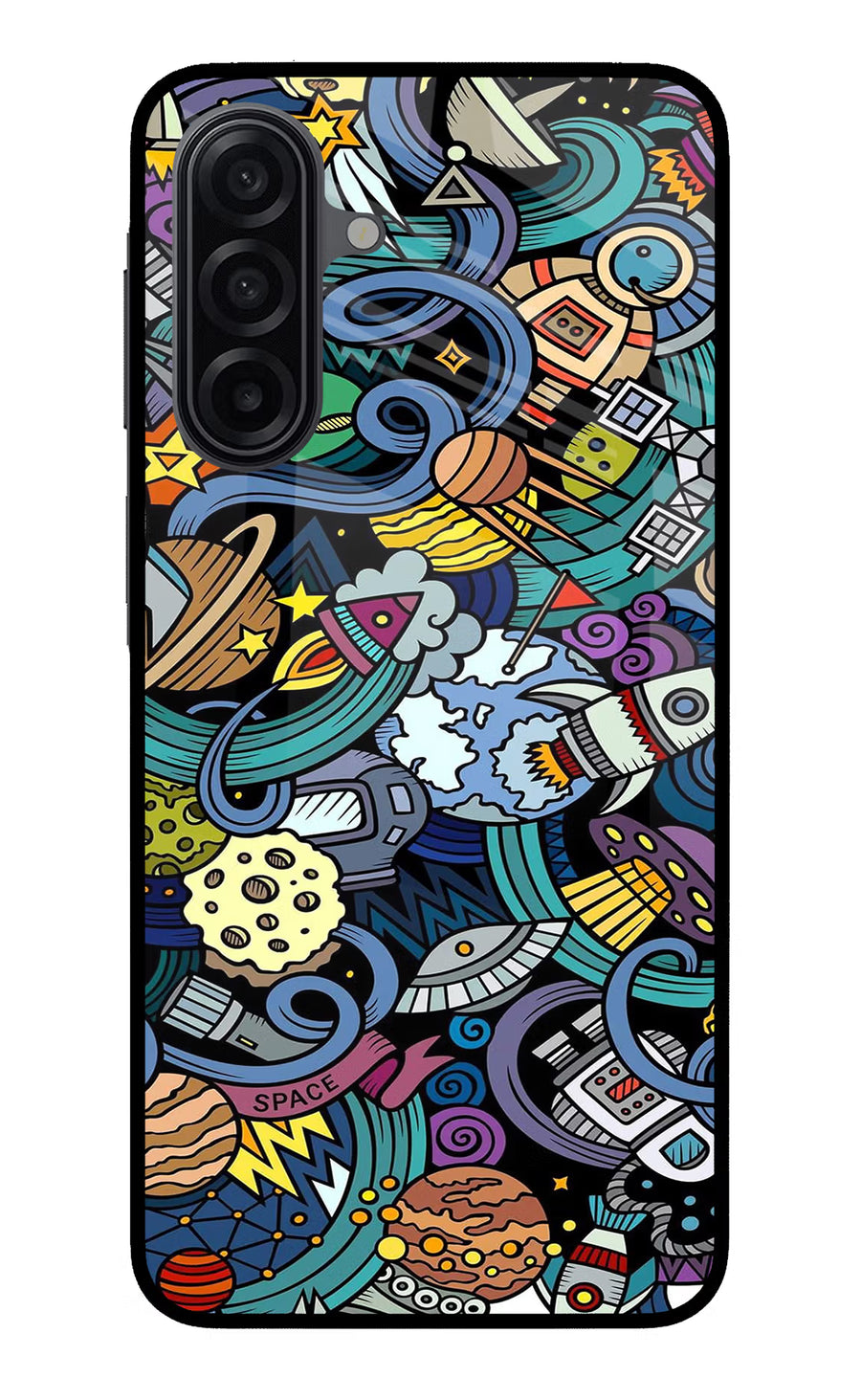 Space Abstract Samsung A17 5G Back Cover, Glass case