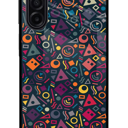 Geometric Abstract Samsung A17 5G Glass Case Back Cover by Casekaro