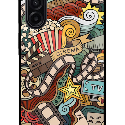 Cinema Abstract Samsung A17 5G Glass Case Back Cover by Casekaro