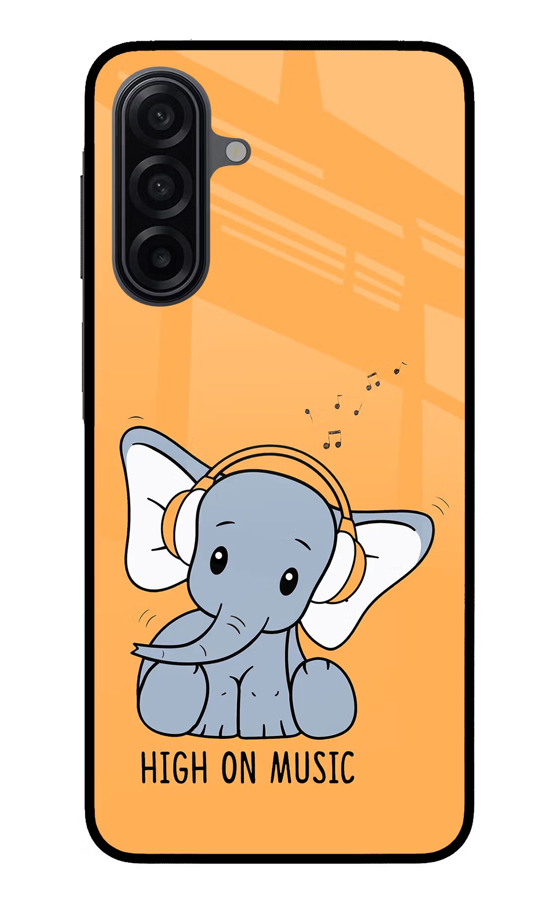 High On Music Samsung A17 5G Glass Case Back Cover by Casekaro