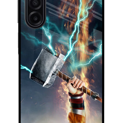 Thor Hammer Mjolnir Samsung A17 5G Glass Case Back Cover by Casekaro