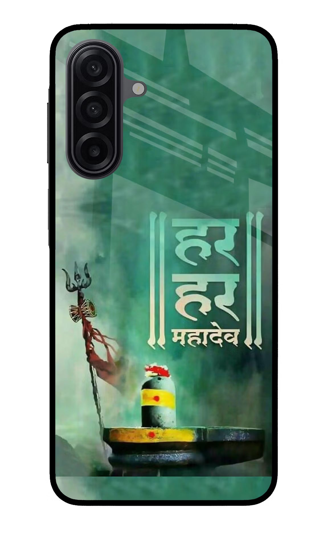 Har Har Mahadev Shivling Samsung A17 5G Glass Case Back Cover by Casekaro