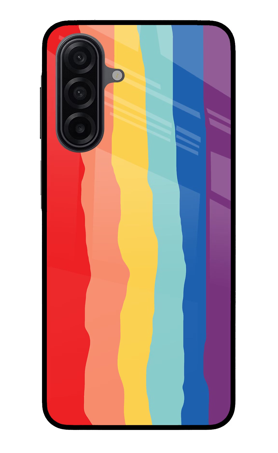 Rainbow Samsung A17 5G Glass Case Back Cover by Casekaro