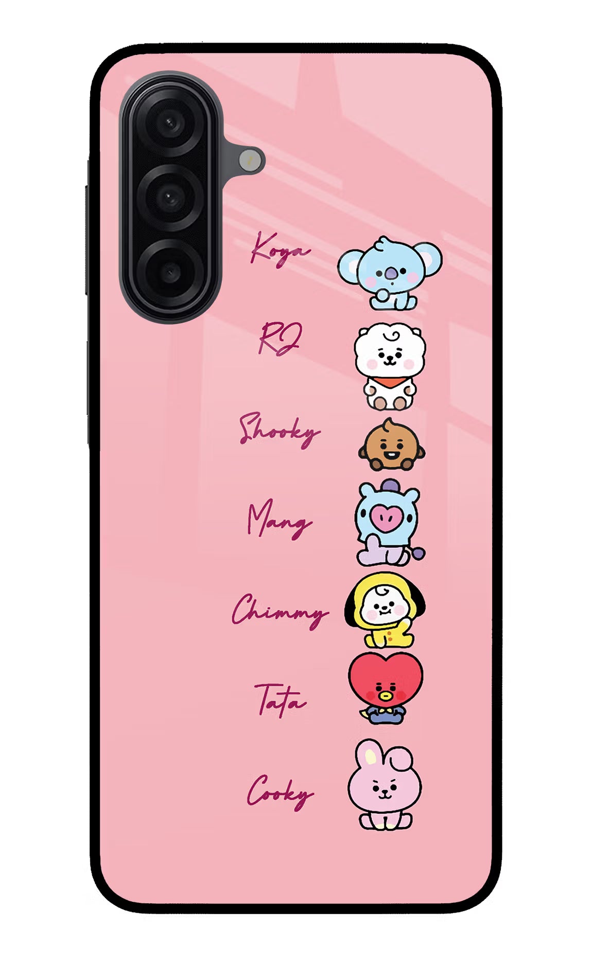 BTS names Samsung A17 5G Glass Case Back Cover by Casekaro