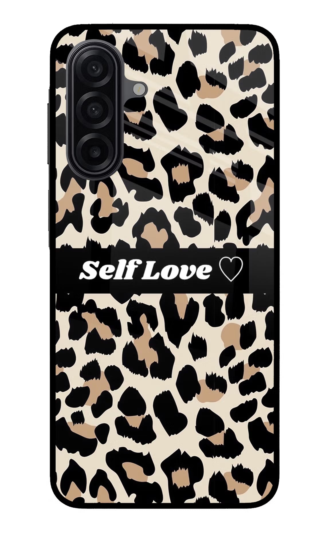 Leopard Print Self Love Samsung A17 5G Glass Case Back Cover by Casekaro