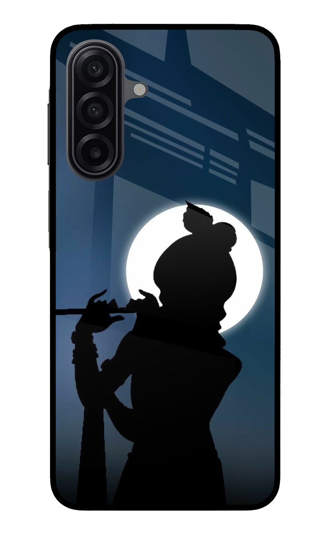 Shri Krishna Silhouette Samsung A17 5G Glass Case Back Cover by Casekaro
