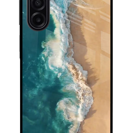 Ocean Beach Samsung A17 5G Glass Case Back Cover by Casekaro
