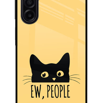 Ew People Catitude Samsung A17 5G Glass Case Back Cover by Casekaro