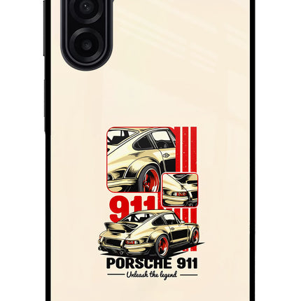 Classic Porsche 911 Samsung A17 5G Glass Case Back Cover by Casekaro