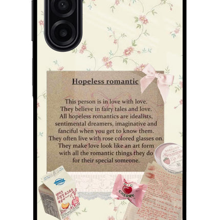 Hopeless Romantic Samsung A17 5G Glass Case Back Cover by Casekaro