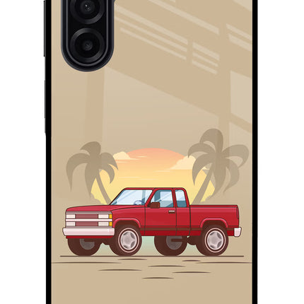 Desert Classic Drive Samsung A17 5G Glass Case Back Cover by Casekaro
