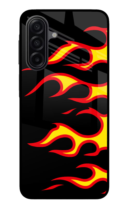 Side Sweep Flames Samsung A17 5G Glass Case