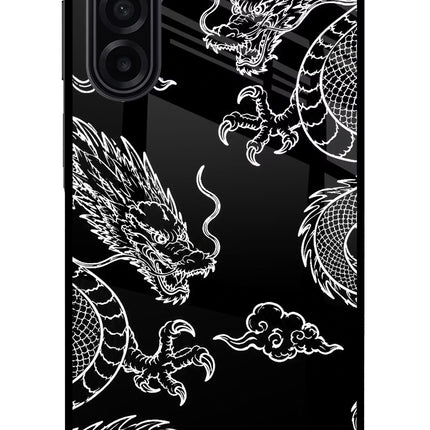 Twin Dragons Samsung A17 5G Glass Case Back Cover by Casekaro