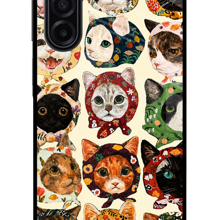 Cool Cat Samsung A17 5G Glass Case Back Cover by Casekaro