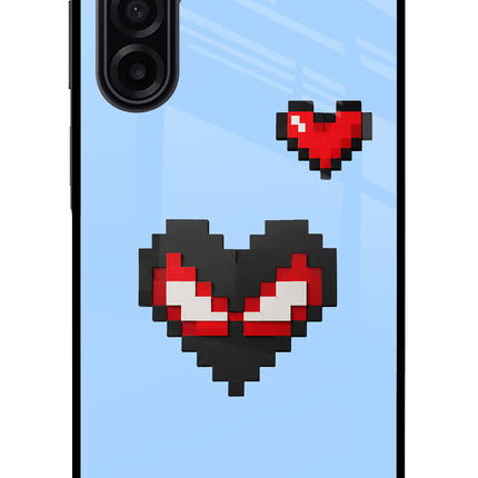 Peter Heart Samsung A17 5G Glass Case Back Cover by Casekaro