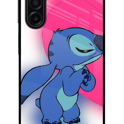 Stitch Hug Samsung A17 5G Glass Case Back Cover by Casekaro