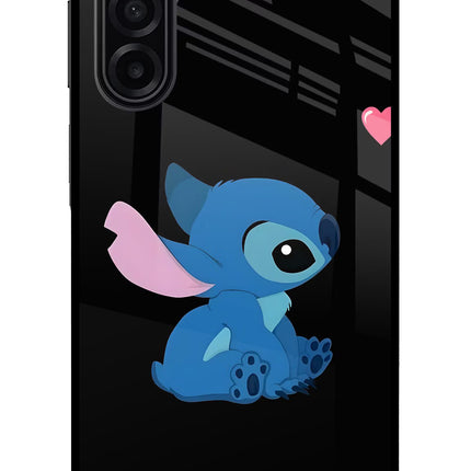 Stitch Crush Samsung A17 5G Glass Case Back Cover by Casekaro
