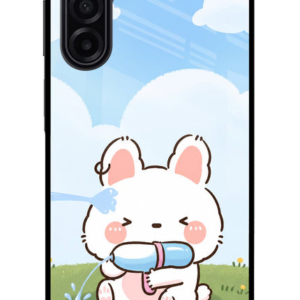 Bunny Treat Samsung A17 5G Glass Case Back Cover by Casekaro