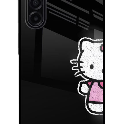 Kitty Charm Samsung A17 5G Glass Case Back Cover by Casekaro
