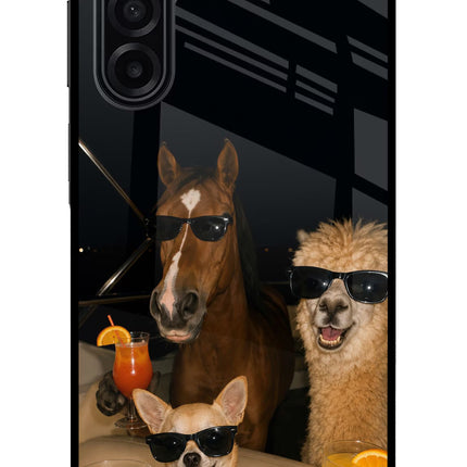 Party Squad Samsung A17 5G Glass Case Back Cover by Casekaro